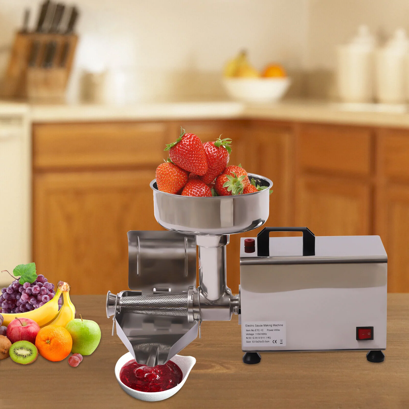 Tomato Milling Machine Electric Tomato Strainer Sauce Maker & Food Strainer 2in1