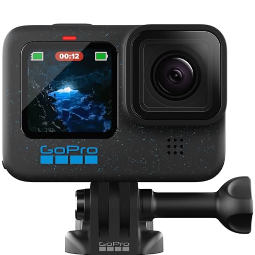GoPro Hero12 Black E-Commerce Package - Waterproof Action Camera with 5.3K60 Ultra HD Video, 27MP Photos, HDR, 1/1.9" Image Sensor, Live Streaming