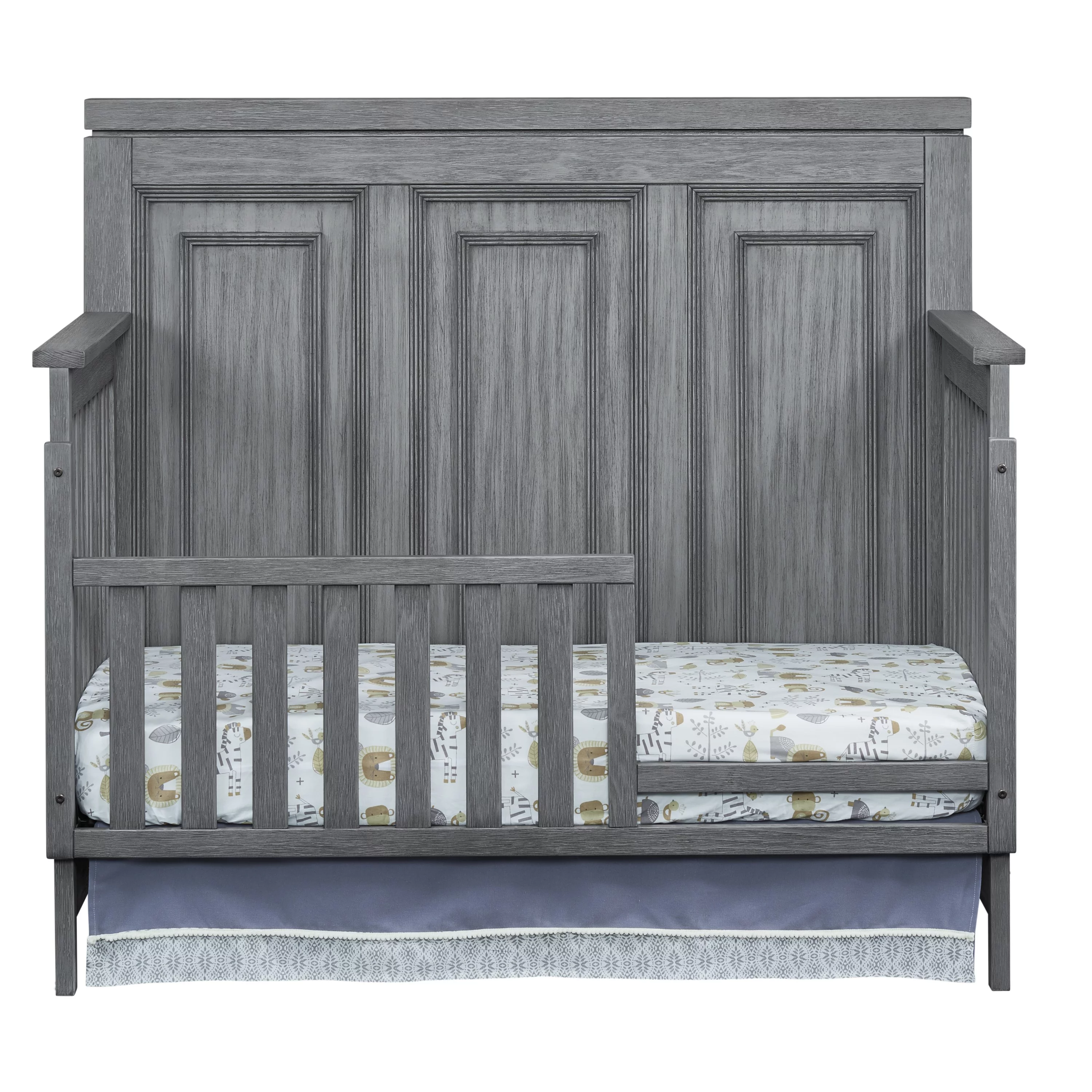 Soho Baby Manchester 4-in-1 Convertible Crib, Rustic Gray, GreenGuard Gold Certified