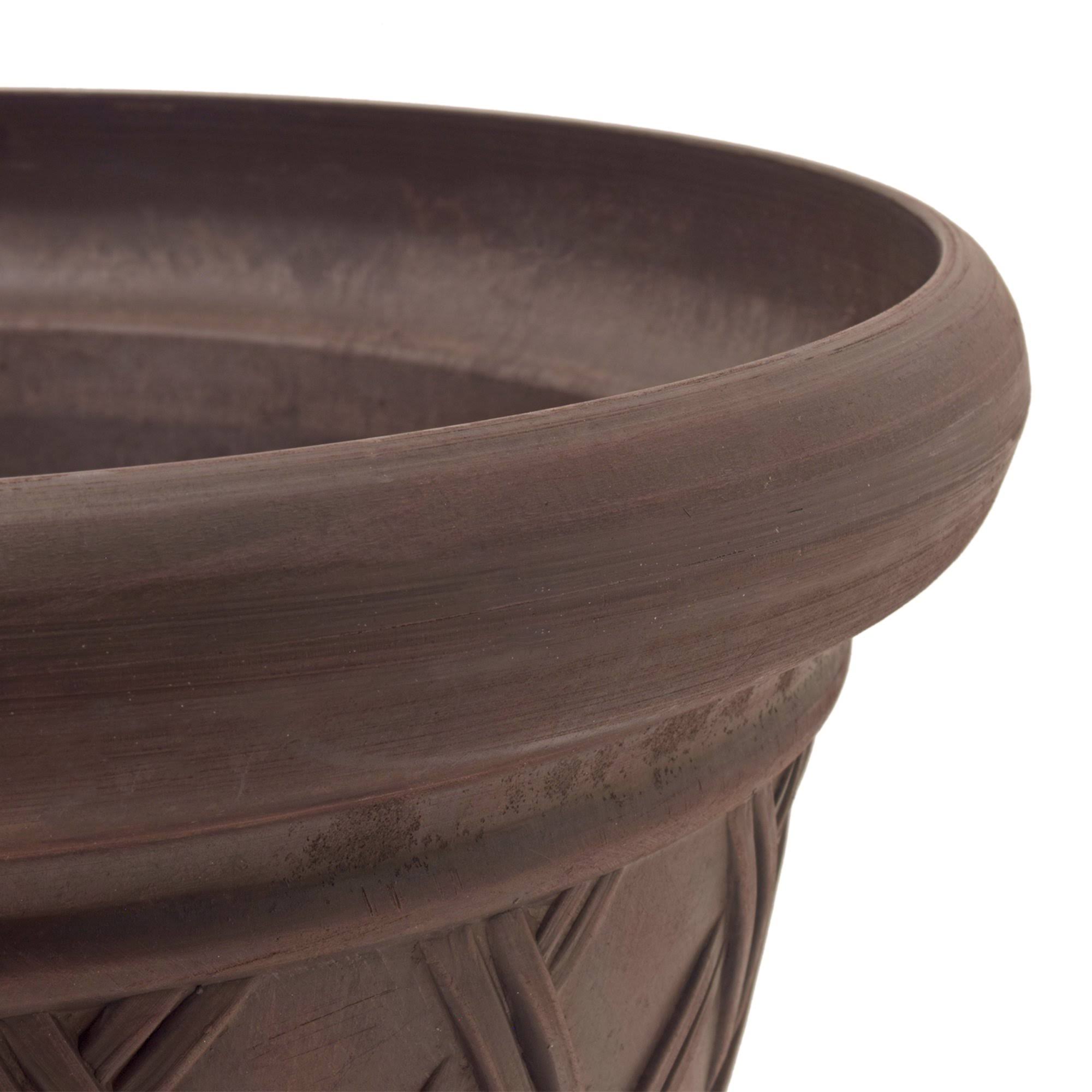 Arcadia Garden Products MB46 Basket Weave Round Pot Terra Cotta