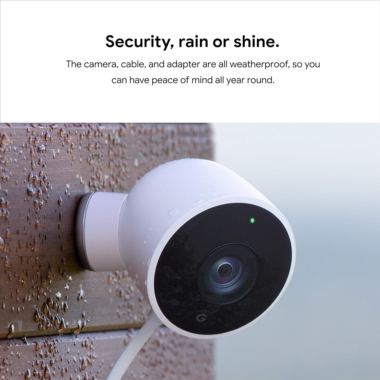 Google Nest Cam Outdoor - Weatherproof Outdoor Camera for Home Security - Surveillance Camera with Night Vision - Control with Your Phone