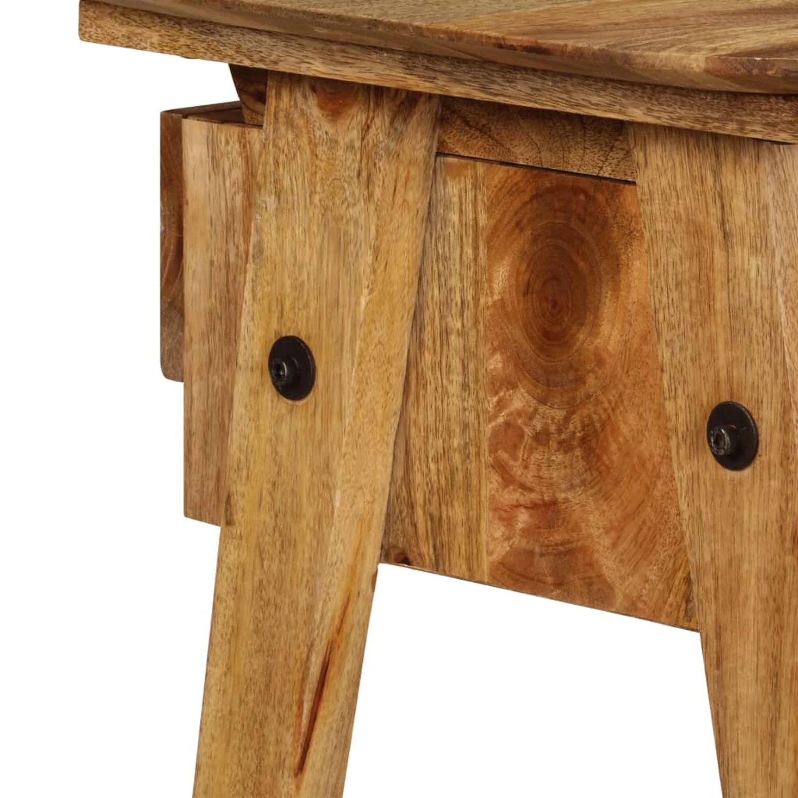 Anself Writing Table with Storage Drawer and Small Compartment Study Table Multifuctional Mango Wood Computer Desk for Home Office Furniture 43.3 x
