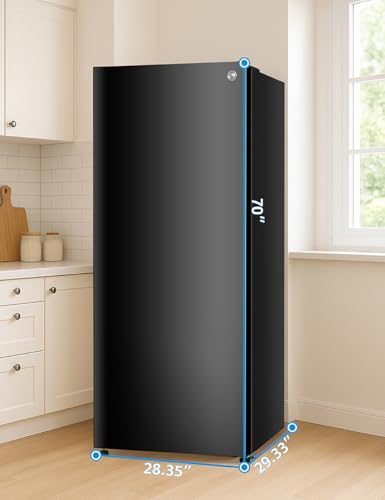 Commercial Cool 11.1 Cu. Ft. Convertible Freezer Refrigerator, Upright Fridge with Glass Shelves, Reversible Door, ENERGY STAR rated, Auto Defrost