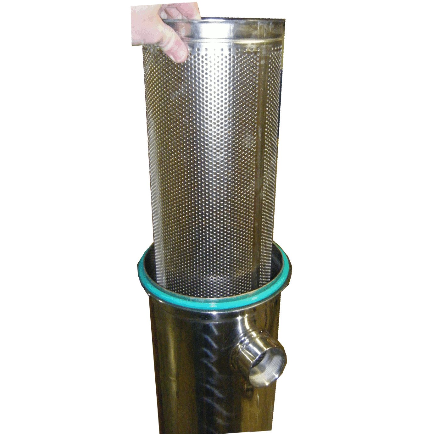 PRM 304 Stainless Steel Bag Filter Housing, 2 Size, 2 Inch NPT Inlet/Outlet, 150 PSI Max, Bolt Plate Top