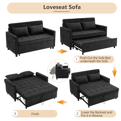 Merax 3 in 1 Convertible Sleeper Sofa Bed