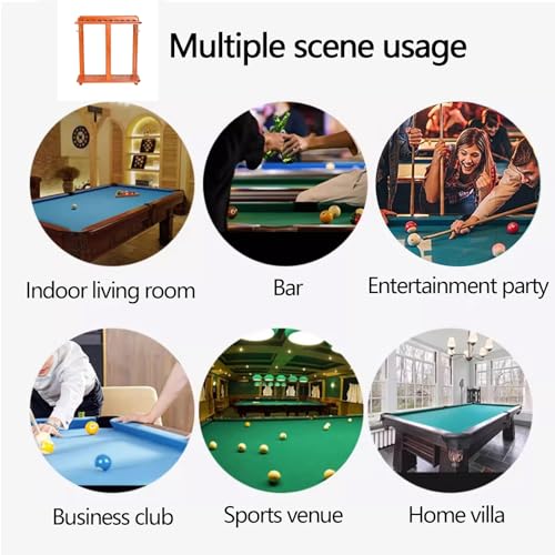 Freestanding Floor Stand Pool Cue Rack - Holds Up to 10 Cues & Billiard Accessories, Corner Design for Game Room - Durable Brown Finish