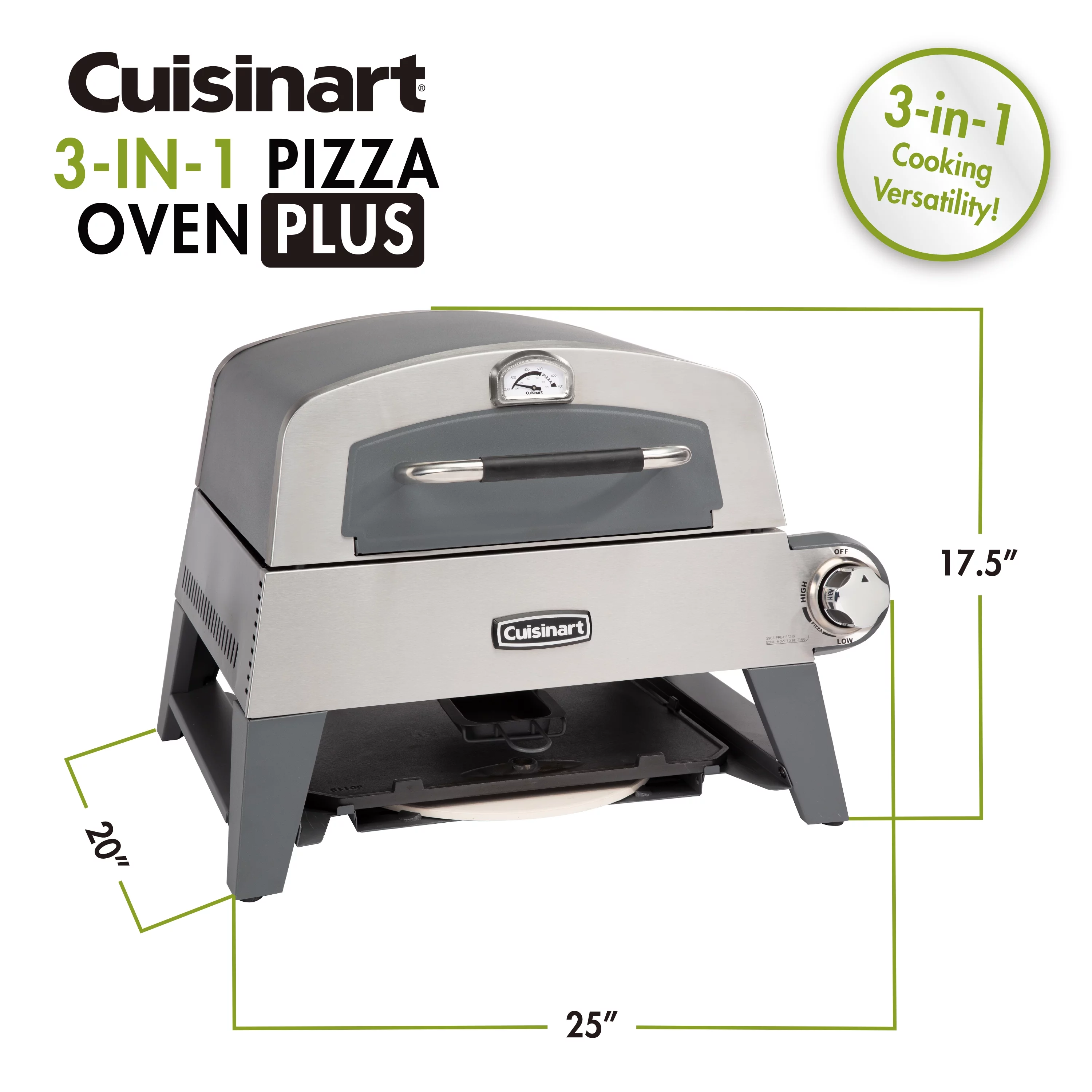 Cuisinart 3-in-1 Pizza Oven, Griddle, and Grill