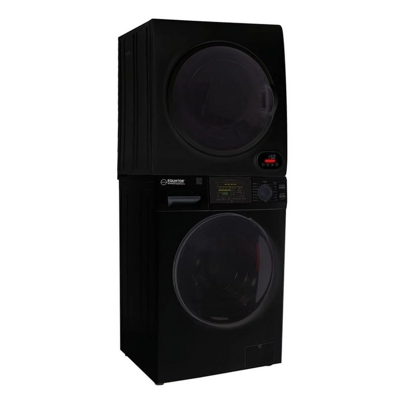 Equator Advanced Appliances Stainless Steel Washer/Compact Short Dryer in Black