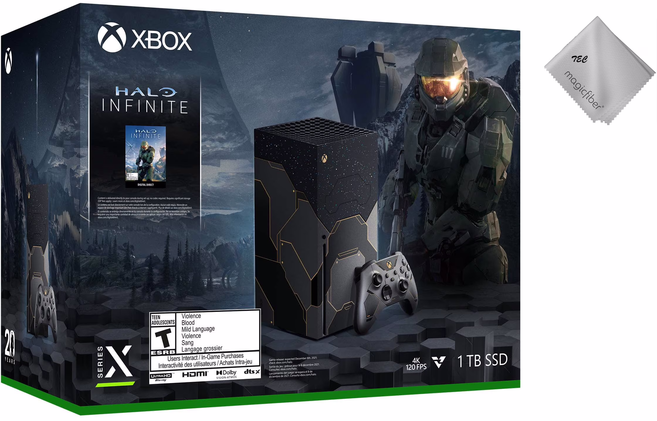 Microsoft- Xbox -Series- -X- Gaming Console -Halo-Infinite Limited Edition - Black