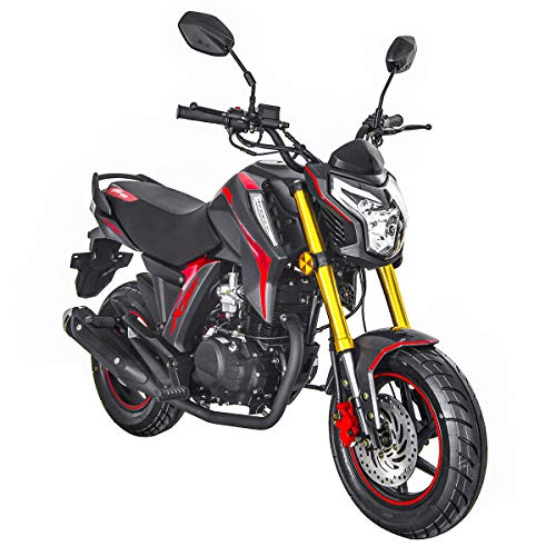 X-PRO 150cc Gas Motorcycle Adult Motorcycle Moped Scooter KP Mini 150 Street Motorcycle Bike Assembled Made by Lifan（Black/Red）