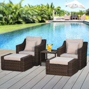 【Home&Garden】【Best Sellers】👍Outsunny 9pcs Outdoor Indoor Wicker Rattan Sofa Set Patio Furniture Garden Sectional Lounge Coffee