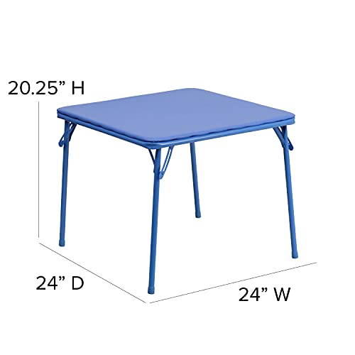 Flash Furniture Mindy Kids 5-Piece set Folding Square Table and Chairs Set for Daycare and Classrooms, Children's Activity Table and Chairs Set