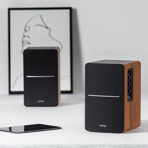 Edifier Powered Bookshelf Speakers R1280T with WiiM Mini AirPlay2 Wireless Wi-Fi Audio Streamer, Stream Hi-Res Audio from Spotify