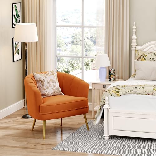Andeworld Velvet Accent Chair, Upholstered Modern Single Sofa Side Chair