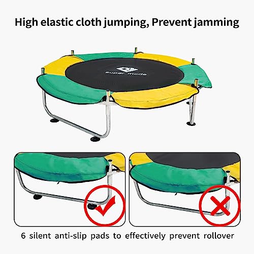 Trampoline for Kids, 5FT Adjustable for Toddler, Indoor/Outdoor Baby Trampoline with Enclosure Net, No-Gap Safe Design, Gifts for Boys & Girls