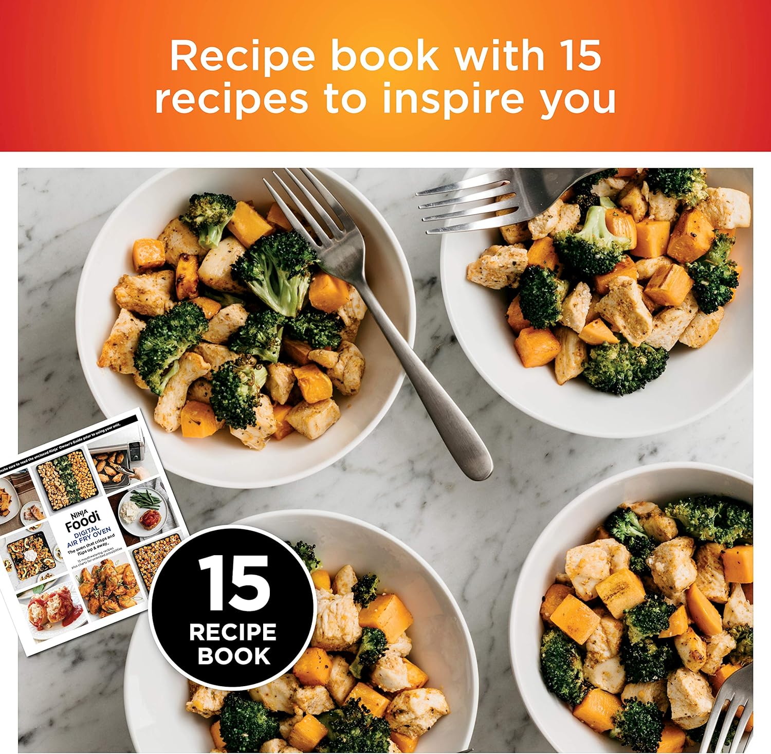 Ninja SP101 Digital Air Fry Countertop Oven with 8-in-1 Functionality, Flip Up & Away Capability for Storage Space, with Air Fry Basket