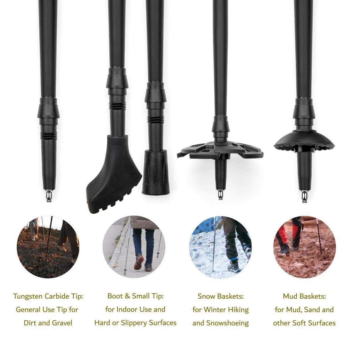 Cascade Mountain Tech Carbon Fiber Quick Lock Trekking Poles - Sports Supplies Online Store