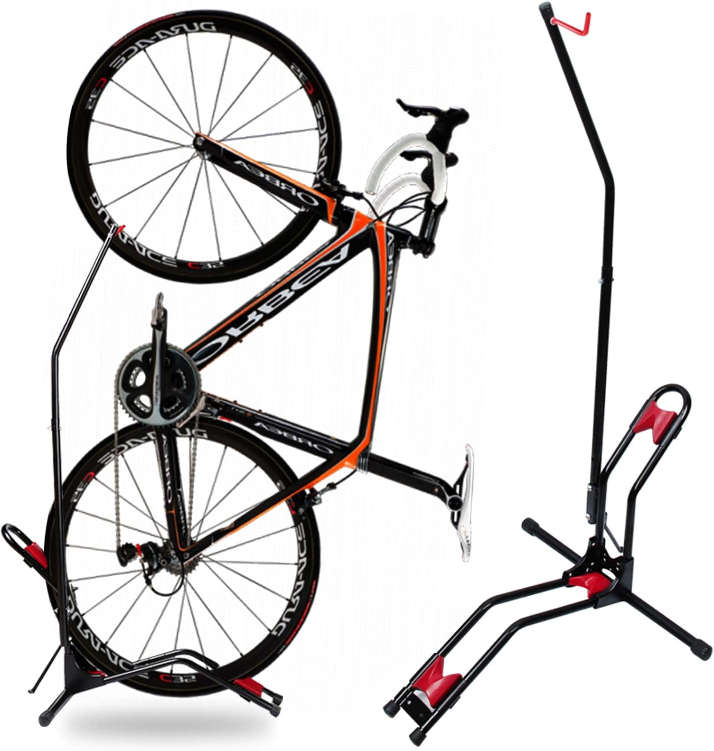 JAPUSOON Vertical Bike Rack, Independent Bicycle Floor Rack , Adjustable Upright Bike Stand for Indoor Mountain/ Road Bike Garage Storage