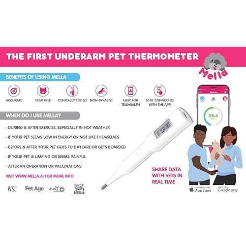 Non-invasive Underarm Pet Thermometer by Mella Pet Care - Pet Supplies online store