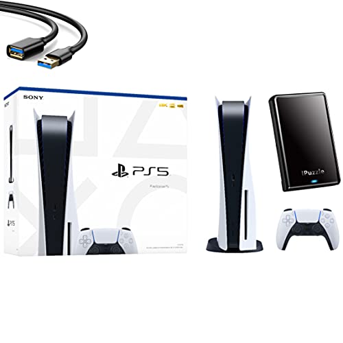 Sony PS5 PlayStation 5 Console Disc Version - Wireless Controller, x86-64-AMD Ryzen Zen 8 Cores CPU, 16GB GDDR6 Memory, 825GB SSD Storage