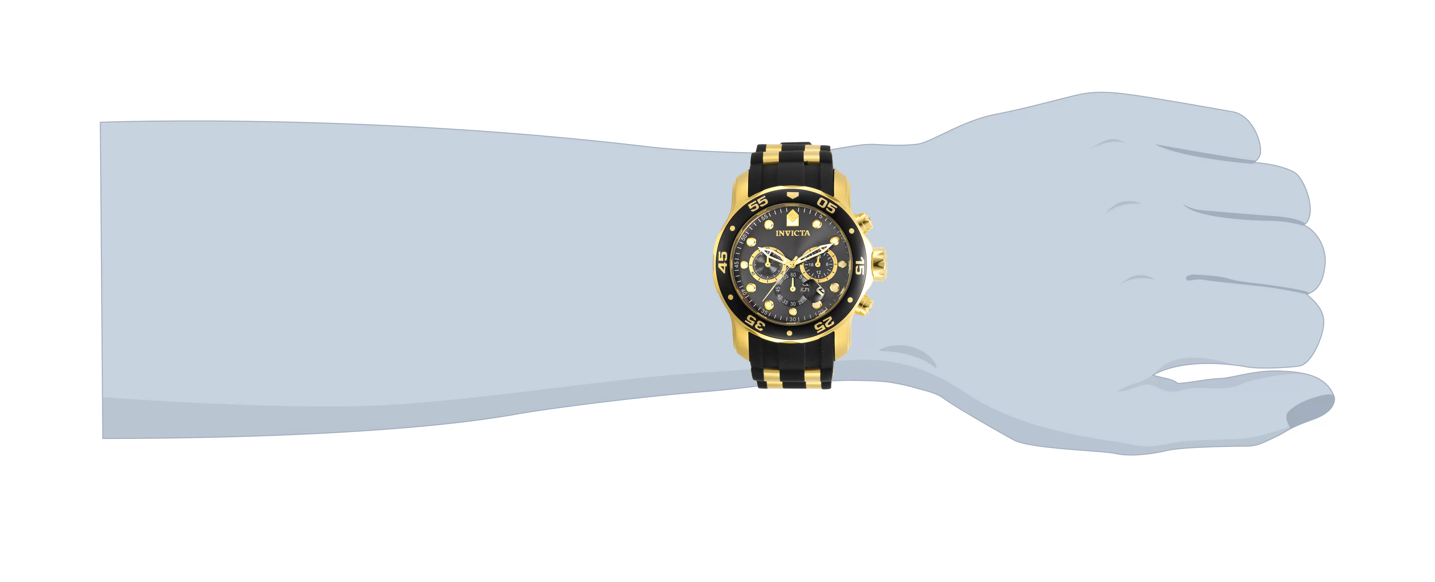 Invicta 30764 Men's Pro Diver Black Dial Strap Chronograph Watch