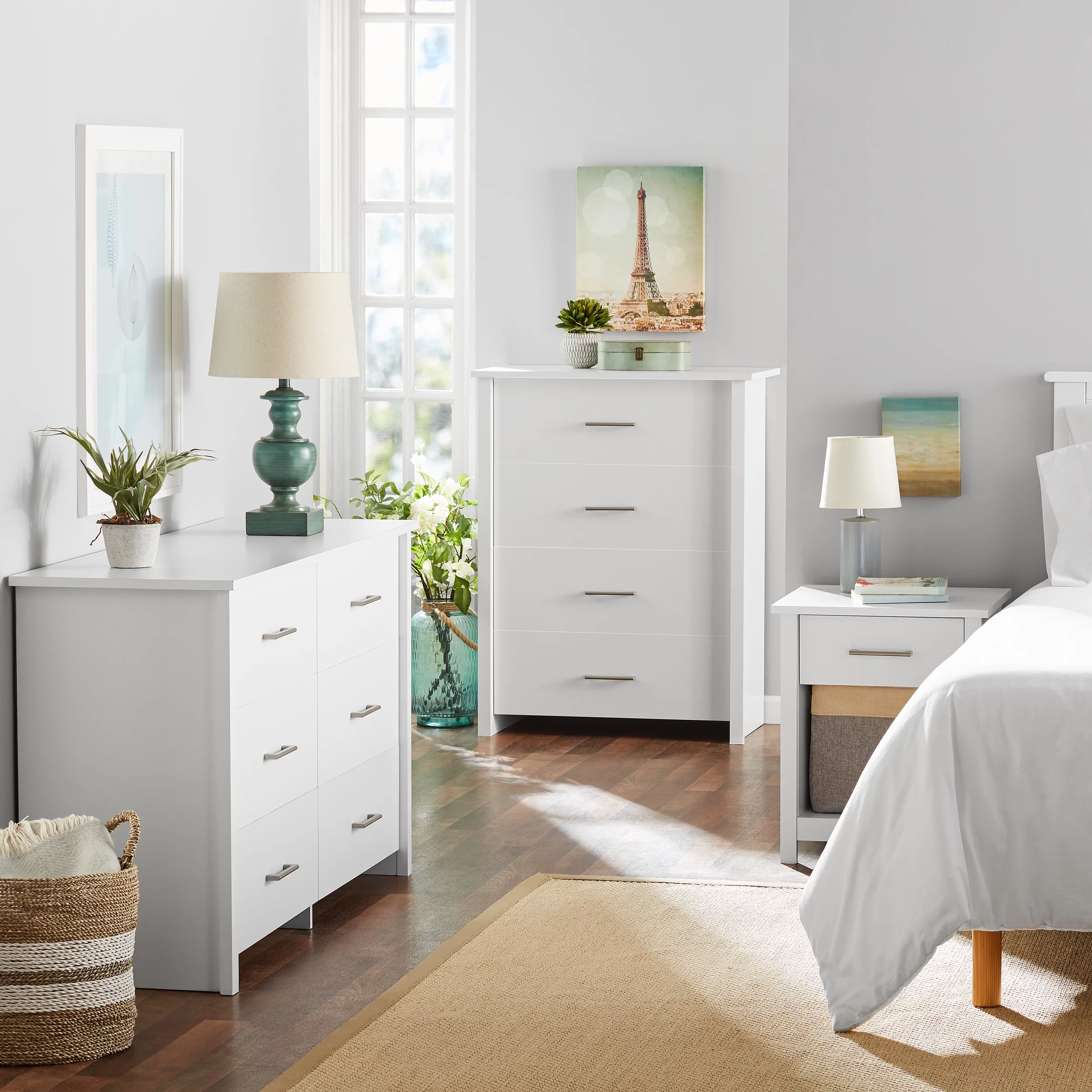 Mainstays Hillside 6-Drawer Dresser, Soft White Finish - Radiant Selections