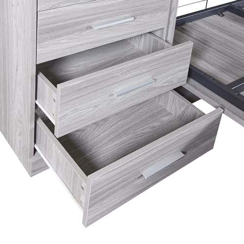 SOFTSEA Full Murphy Bed Wall Beds, Wood White Cabinet Bed 61.5” Foldable Platform Bed with Shelf for Guest Room