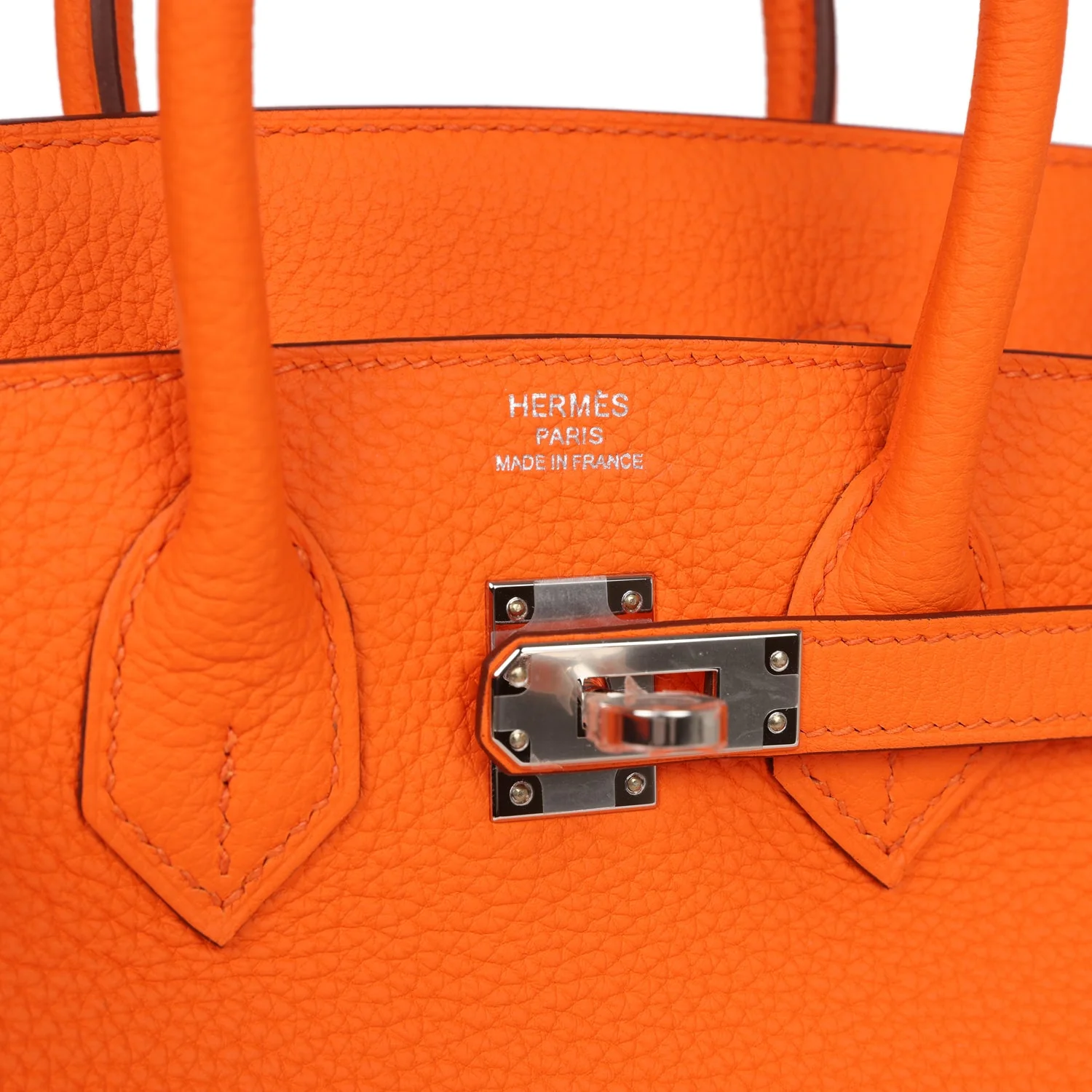 Hermes Birkin 25 Orange Minium Togo Palladium Hardware