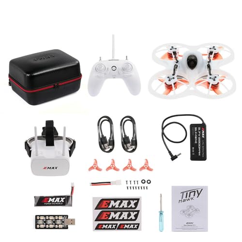 Tiny Hawk RTF Kit Micro FPV Drone Ready To Fly with Goggles and Controller for Beginners Outdoor Racings Durable and Easy to Fly Quadcopter Kit