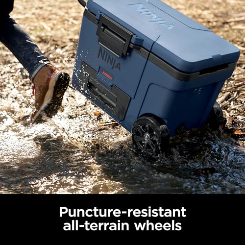 Ninja FrostVault 45qt Wheeled Cooler with Dry Zone, Integrated Fridge-Temp Dry Storage Drawer, Premium Heavy-Duty Insulated Cooler