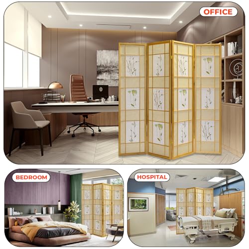 Legacy Decor 3 Panels Room Divider - Portable & Foldable Freestanding Room Privacy Screen - 71” Tall Botanical Floral Dressing Screen