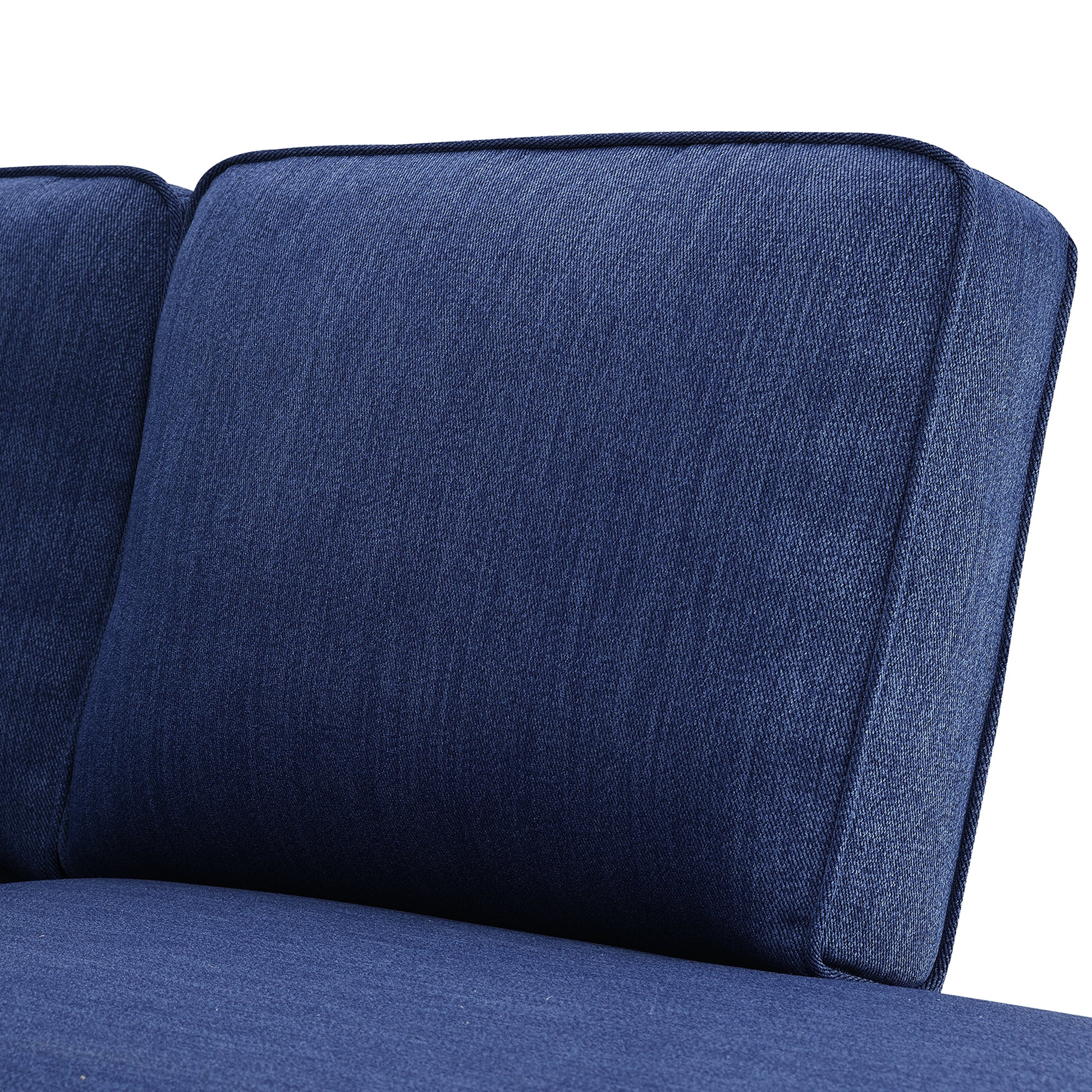 Vortex 7-seat Linen Fabric L-shaped Sectional Sofa - Blue