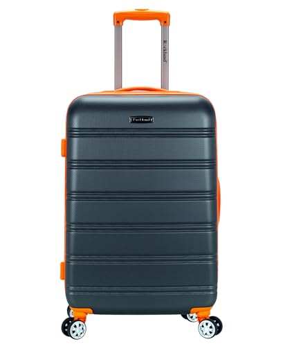 Rockland Melbourne Hardside Expandable Luggage with Spinner Wheels, 2TONENAVY, 2 Piece (20/28)