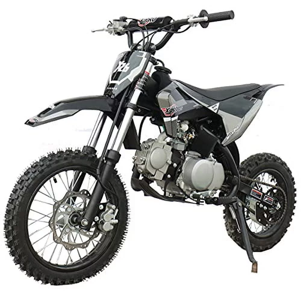 X-Pro Brand New 125cc Gas Pit Dirt Bike with 4-Speed Manual Transmission, Kick Start, 14"/12" Tires!