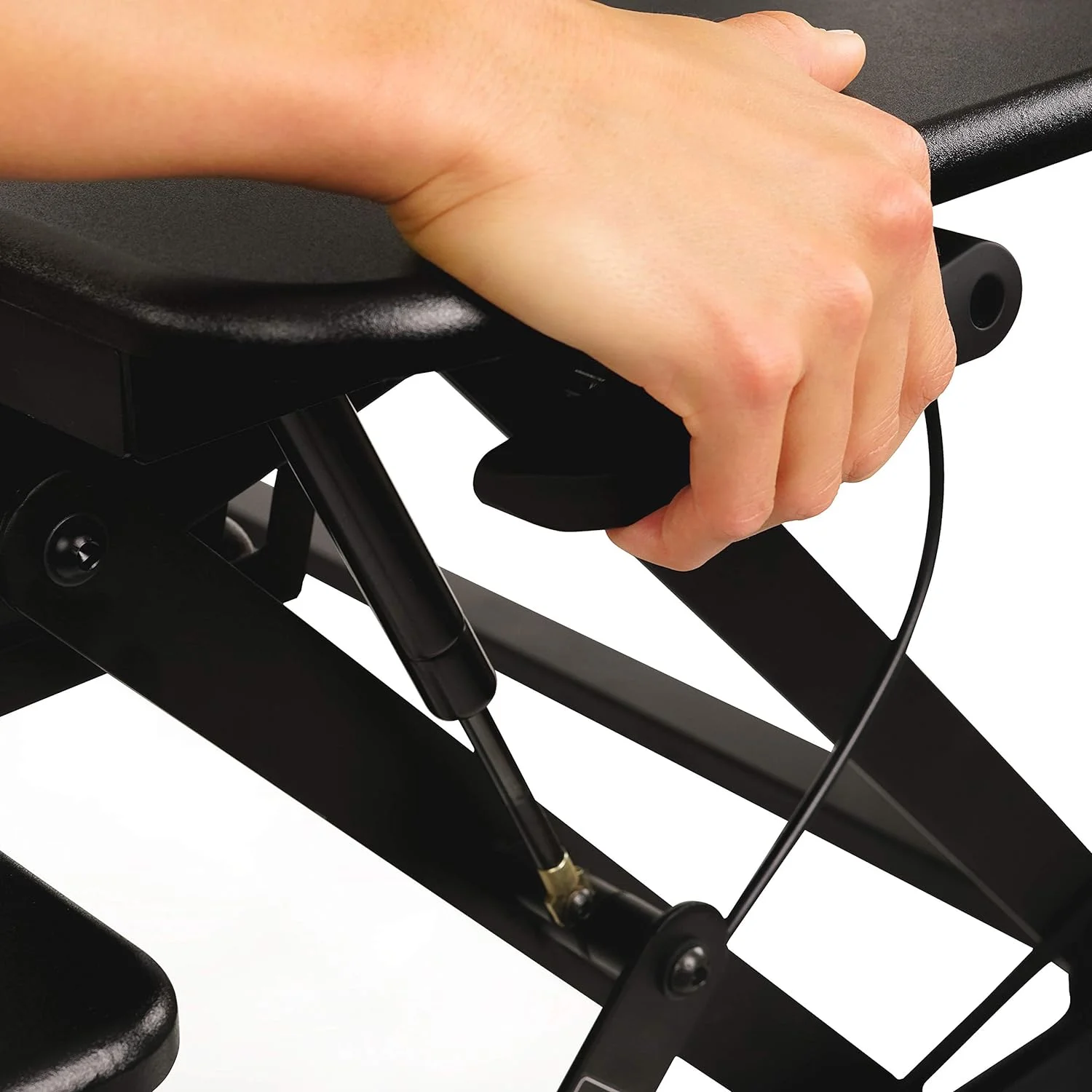 Standing Desk Converter 35 Inches - Height Adjustable Sit Stand Up Desk Riser Fits Dual Monitors, Laptop Stand
