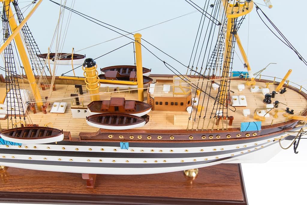 Seacraft Gallery Amerigo Vespucci Wooden Model Ship 34.6"- Fully Assembled Handcrafted Large Ship Model D&eacute;cor