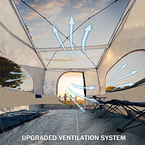 KAMPKEEPER Camping Inner Tent for Pop Up CanopyFully Vented Roof, Converts 10'x10' Straight Leg Canopy into Camping TentKhaki
