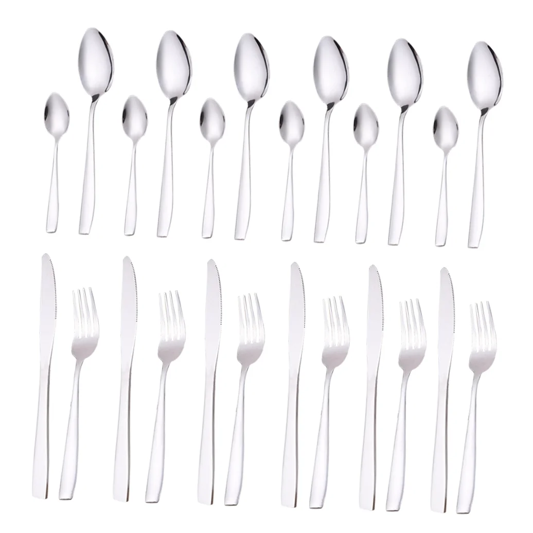 unbranded  24 Pcs Stainless Flatware Steel Dish Drying Rack Countertop Cutlery Holder