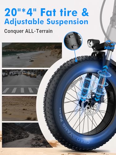 Electric Bike for Adults,1500W Peak Motor,60Miles 28/30MPH,20" Fat Tire All-Terrain Foldable Ebike