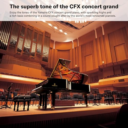 Yamaha Arius, 88-Key Weighted Action Digital Beginner and Intermediate Players, Dynamic Response, Grand Piano Sound, 3-Pedal Unit, Upright Design