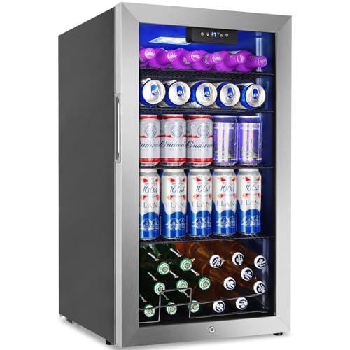 Cigar Electric Humidor, 35L 250 Counts Large Capacity Thermostatic Electric Cigar Cooler Cabinet with Digital LED Screen, Safety Lock
