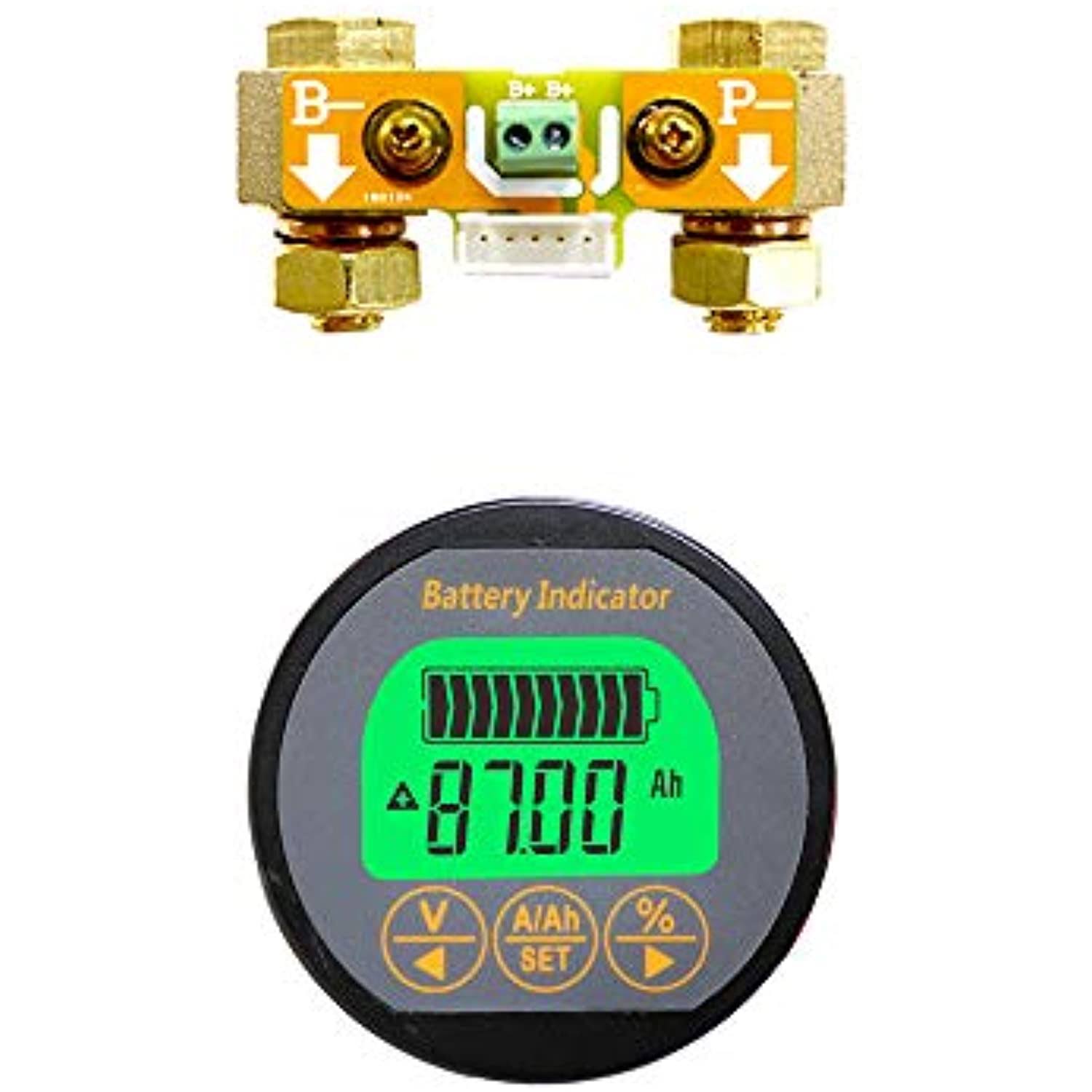 Aili Voltmeter Ammeter Voltage Current Meter Voltmeter Ammeter 100V 350A Caravan RV Motorhome 999 Ah
