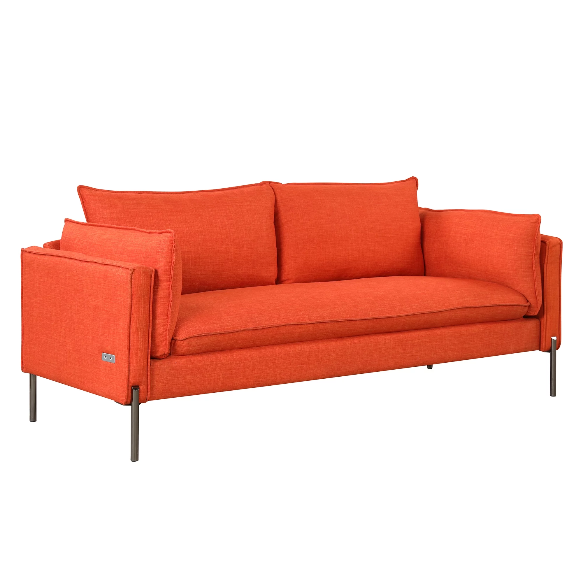 Anself Modern Style 3 Seat Sofa Linen Fabric Upholstered Couch Furniture 3-Seats Couch for Different Spaces,Living Room,Apartment