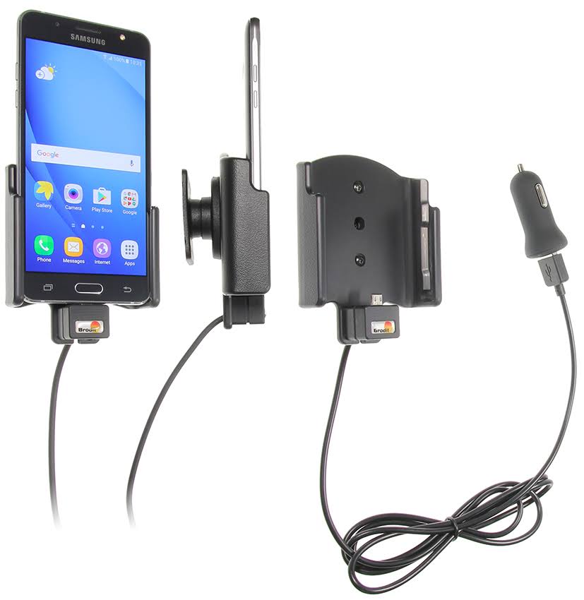 Brodit 521944 Active Holder with USB Cable, Black