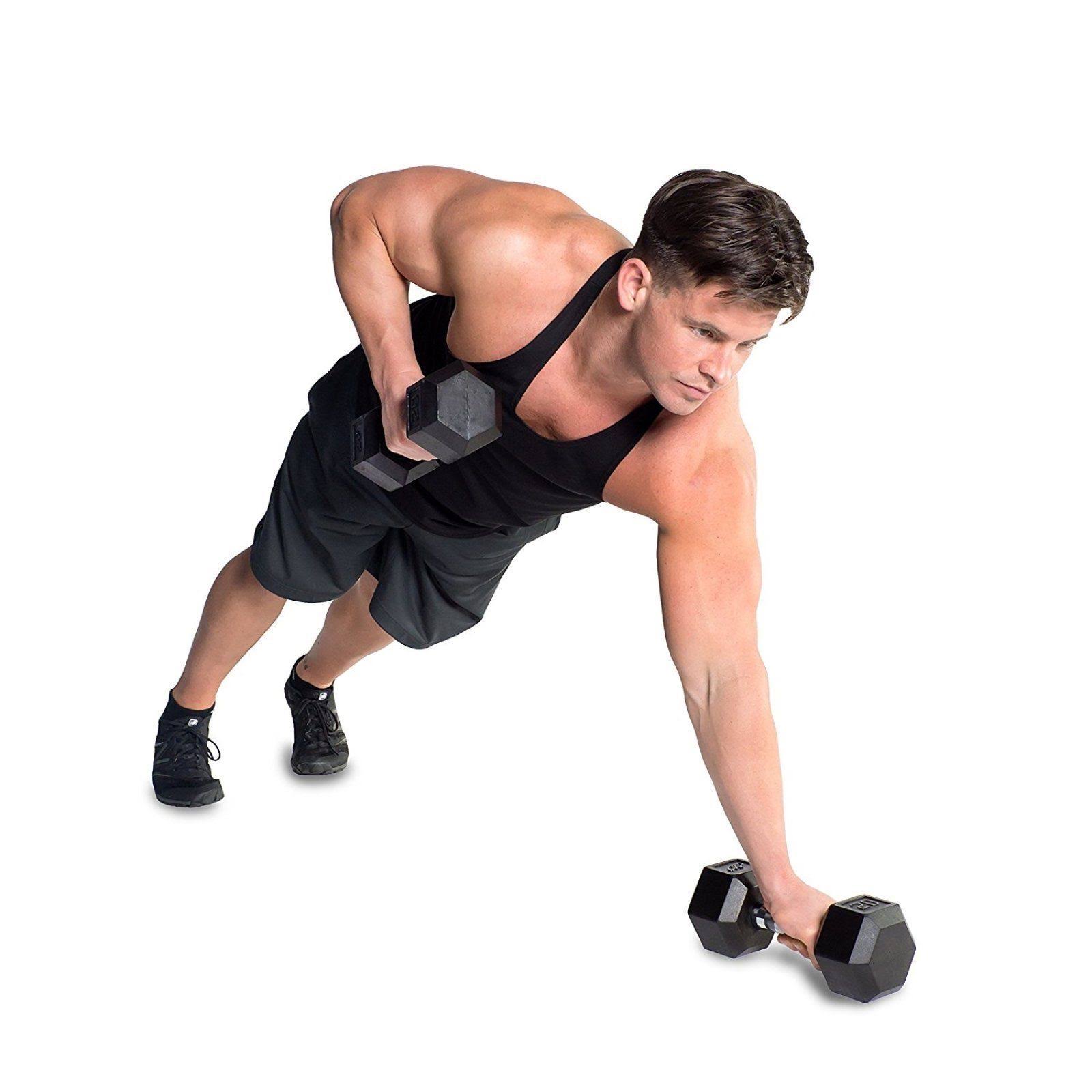 Cap Barbell 45 lb Coated Hex Dumbbell