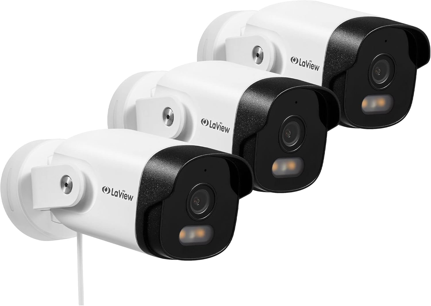 LaView Security Camera Outdoor with Color Night Vision,2K Wired Cameras for Home Security,IP66 Waterproof Camera, 24/7 Live Video,2 Way Audio