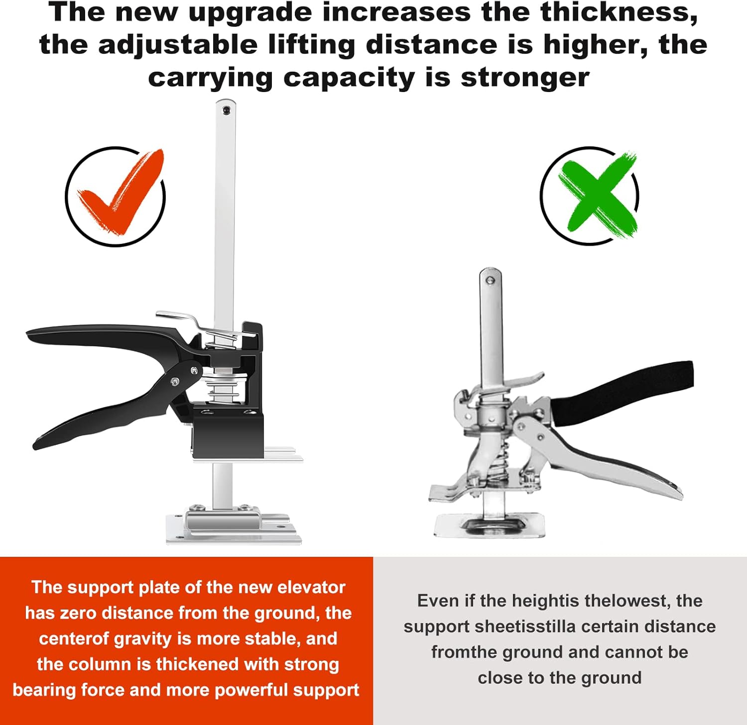 2 Packs Labor-Saving Arm Tool Jack,hand tool jack set 12in ，hand jack lift tool heavy duty,cabinet lifter，Multi-Functional Lifting Device