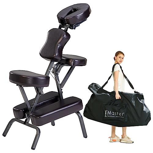 Master Massage Bedford Massage Chair Full Body Portable- Lightweight Massage Chair with Carrying Case-Tattoo Chair Height Adjustable Folding Massage