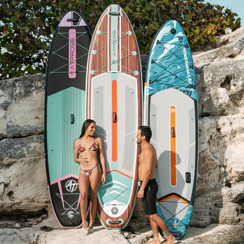 11'6"x35" Inflatable Paddle Board, 450lbs Extra Wide Stand Up Paddleboard for Adults with Premium SUP Accessories Kit & Backpack