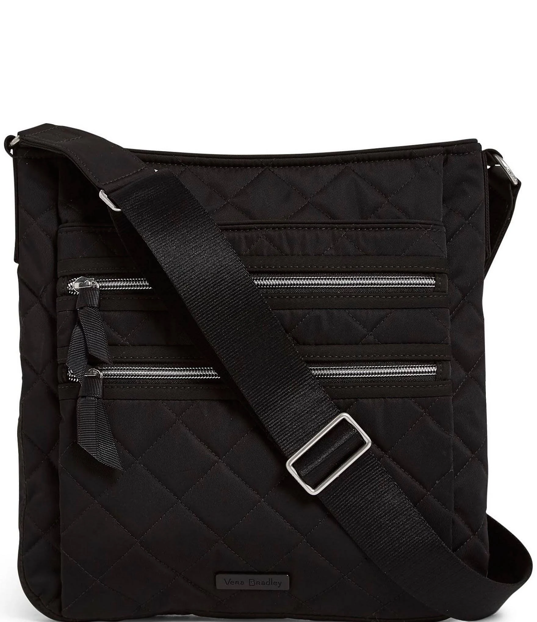 Vera Bradley : Triple Zip Hipster in Performance Twill Black - Megean